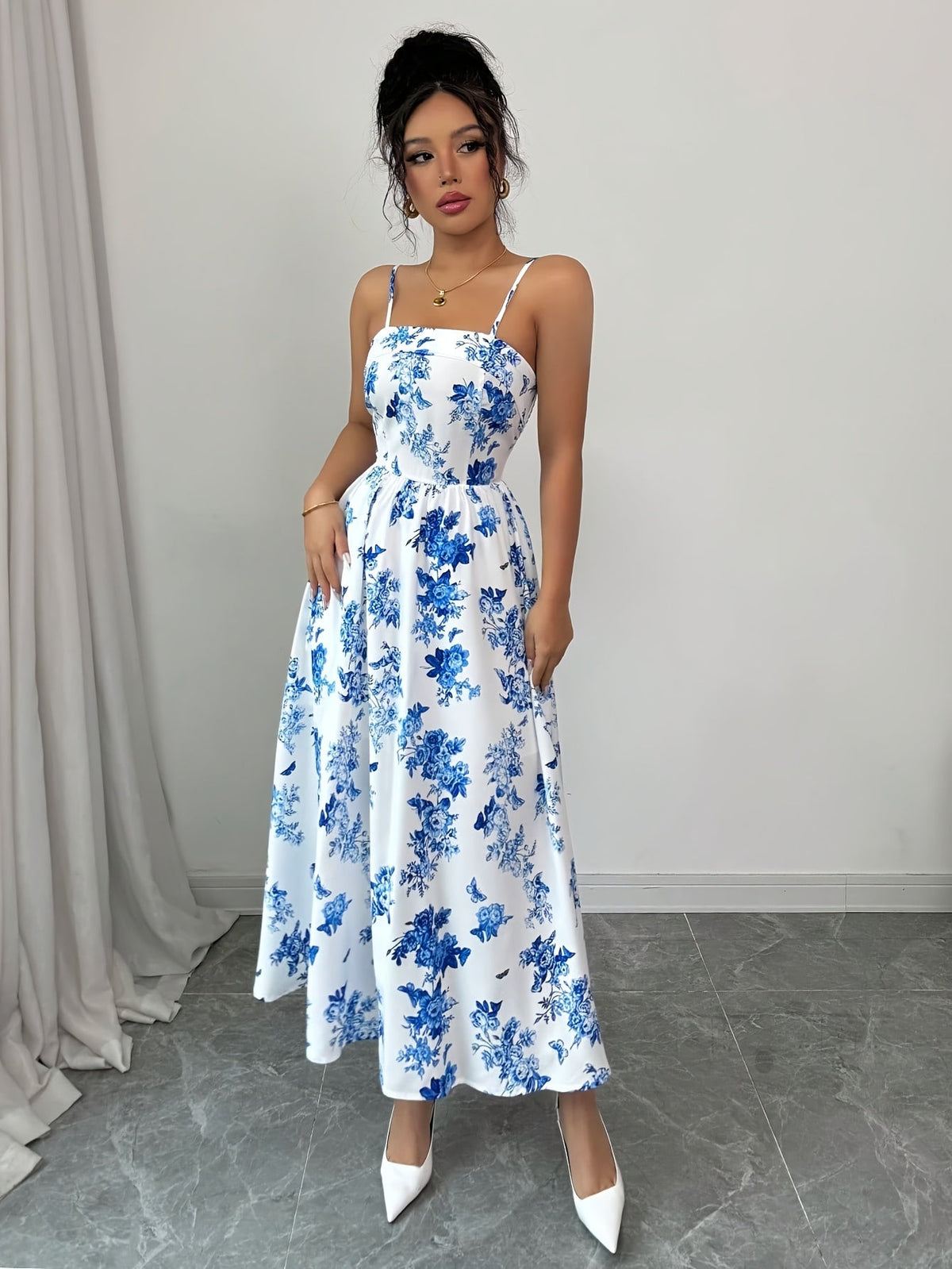 Seraphina – Maxikleid mit Carmenausschnitt