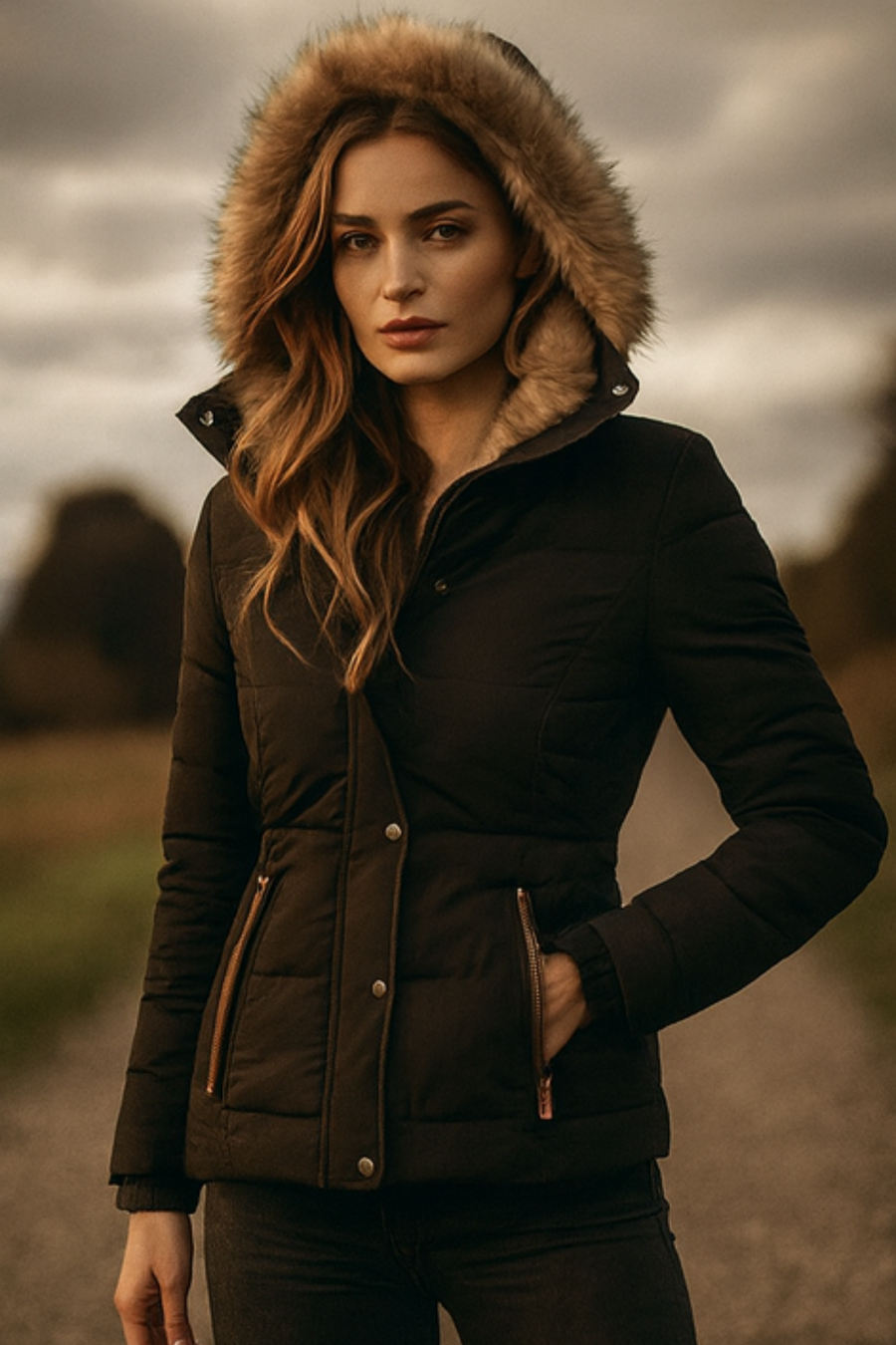 Annabeth Puffer Jacket with Hood