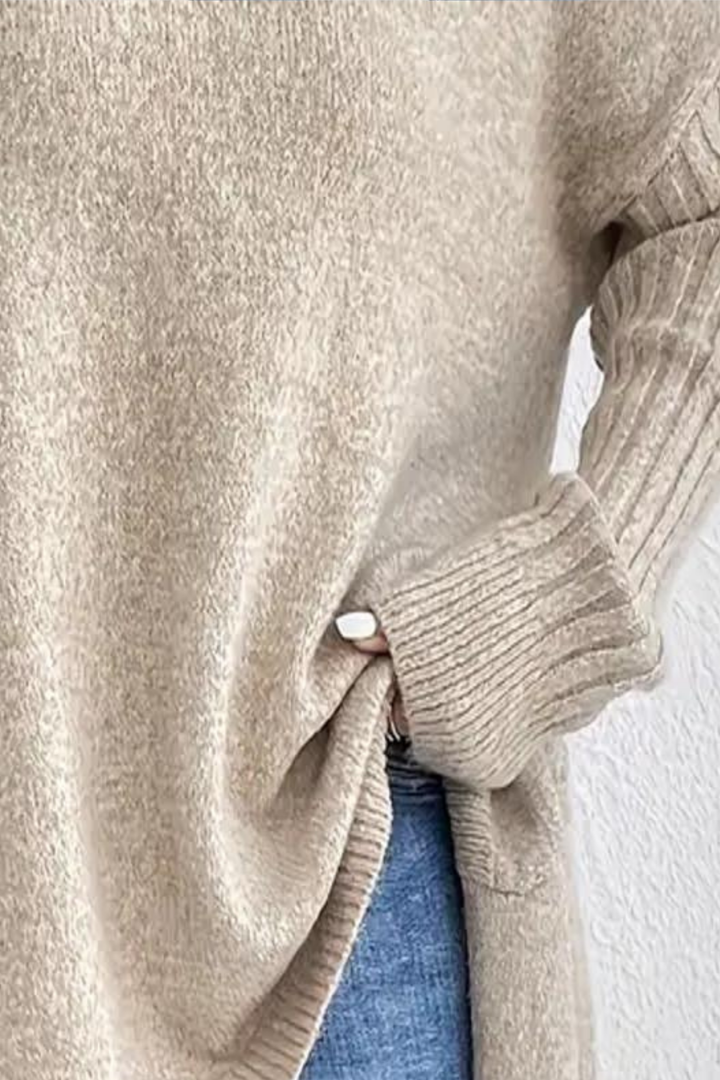 Bridgette | Langer Rollkragenpullover