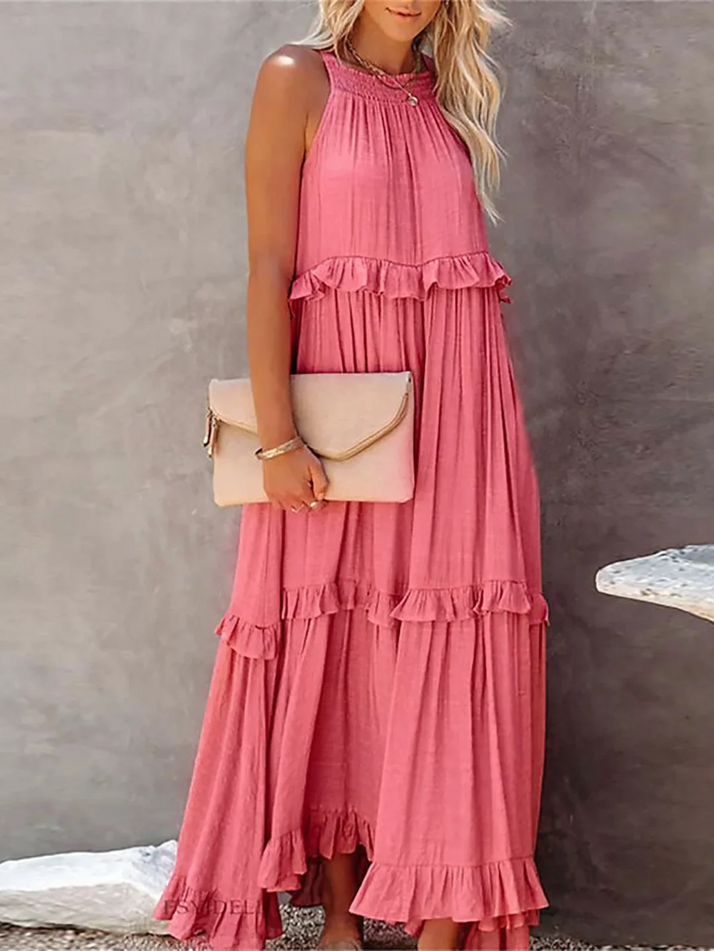 Vesa | Fließendes Kleid mit Rüschen