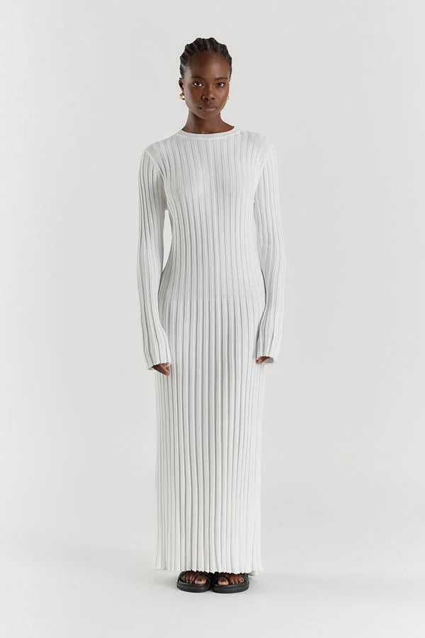 Elodie | Pulloverkleid mit Rundhalsausschnitt und Midi-Länge