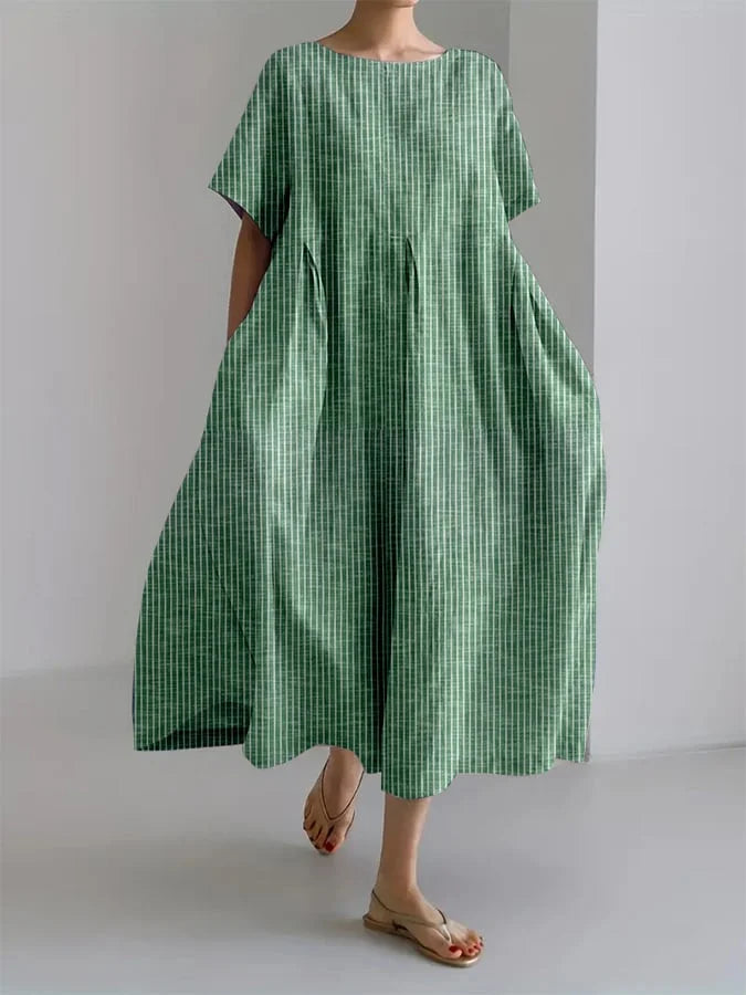 BIANCA | Langes Freizeitkleid mit bequemem Schnitt und Retro-Stil für jeden Tag
