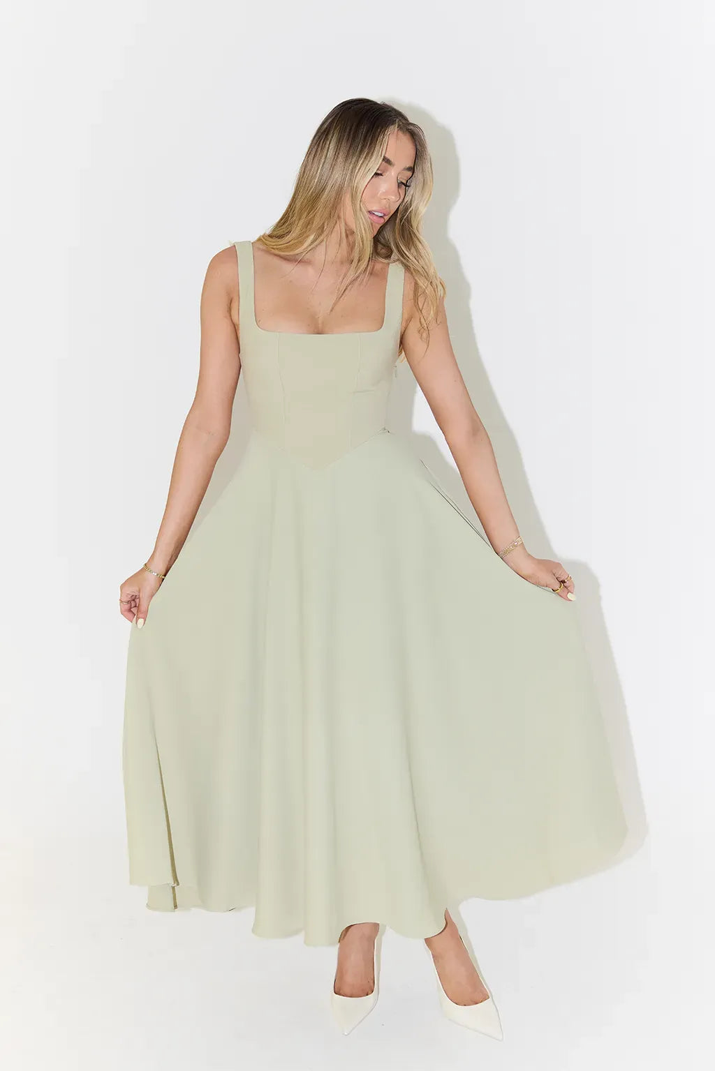 YARA-BELLE | Midikleid mit hoher Taille