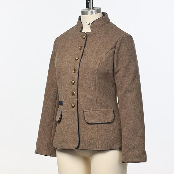 Solé Elegante kurze Jacke mit Taschen - Braun
