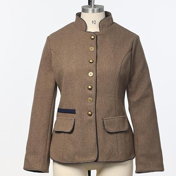 Solé Elegante kurze Jacke mit Taschen - Braun