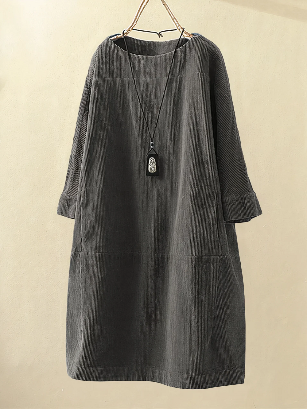 Emma | Langes Damenkleid mit Seitentaschen