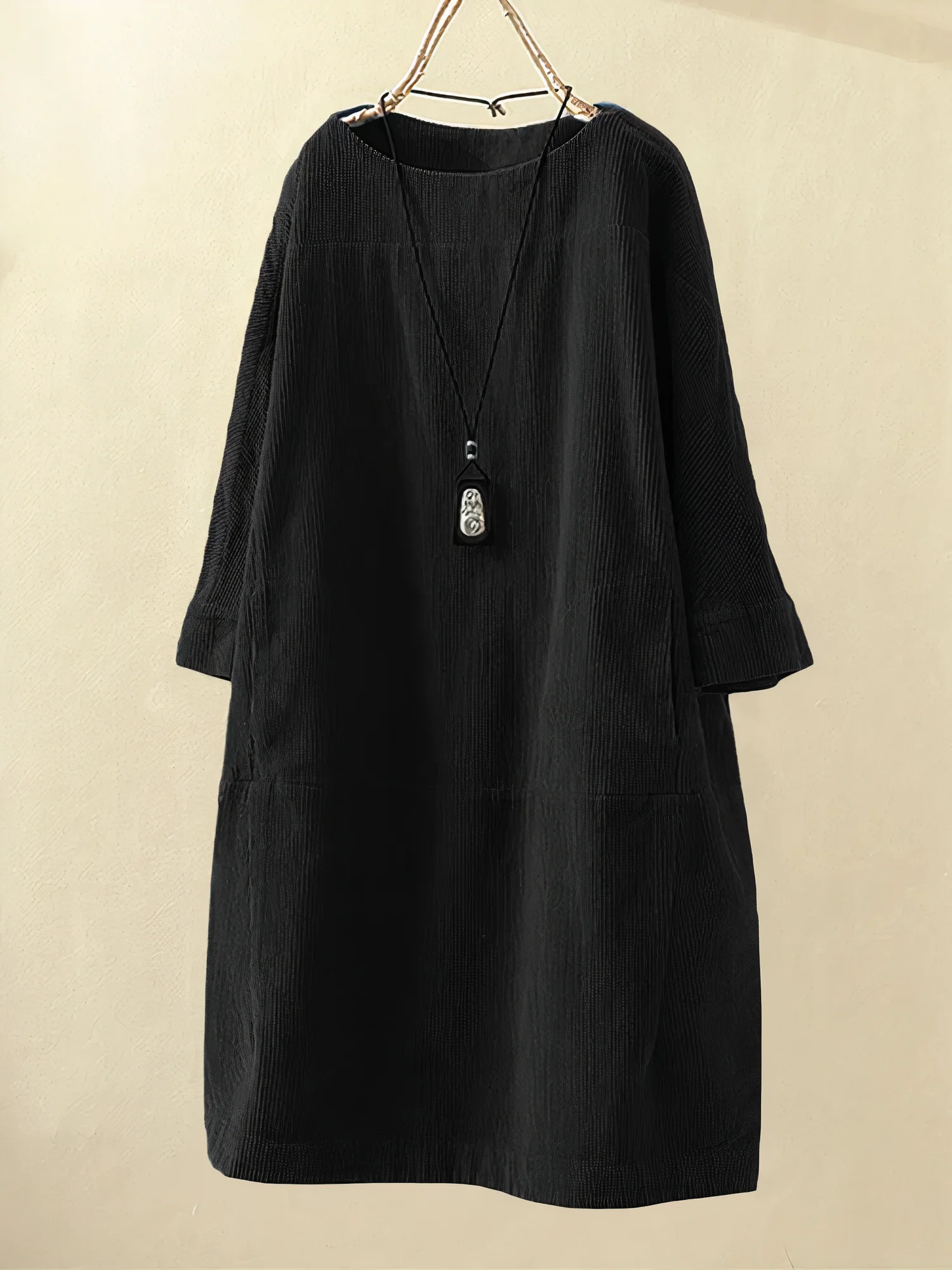 Emma – Langes Damenkleid mit Seitentaschen