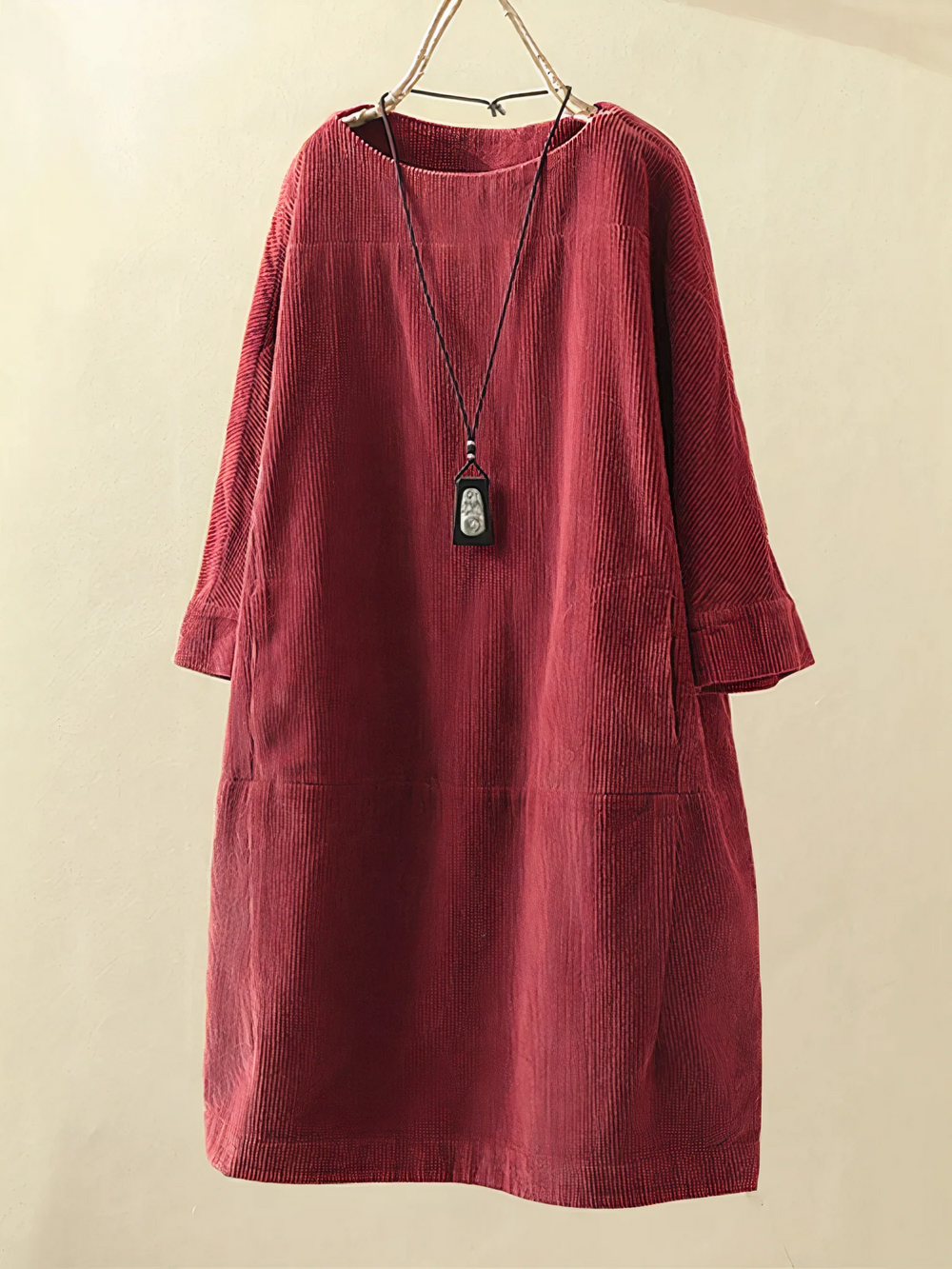 Emma | Langes Damenkleid mit Seitentaschen