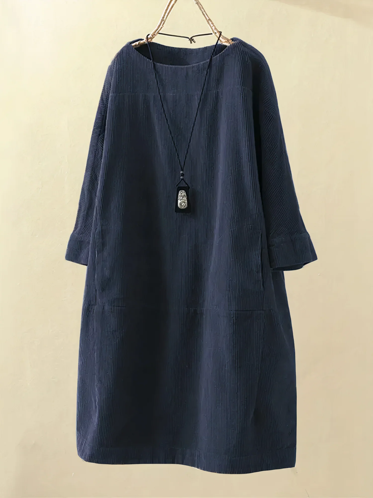 Emma – Langes Damenkleid mit Seitentaschen
