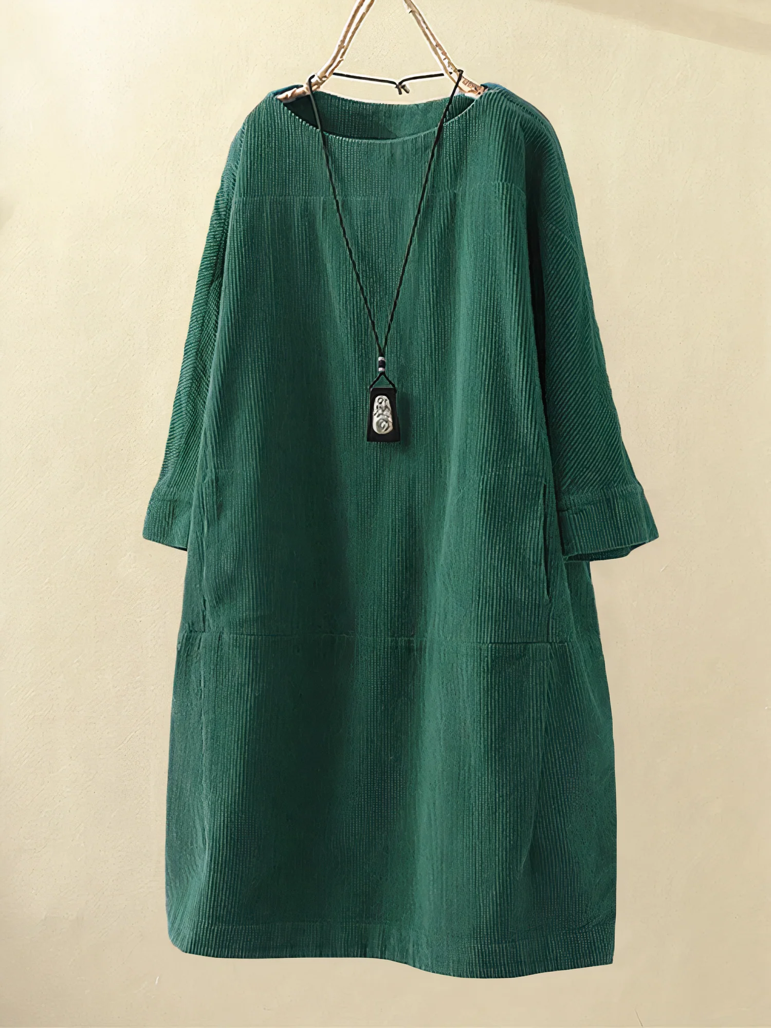 Emma – Langes Damenkleid mit Seitentaschen