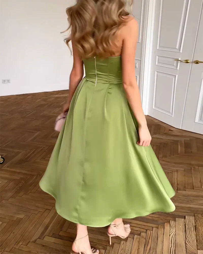 Bianca – Schickes, trägerloses Midikleid