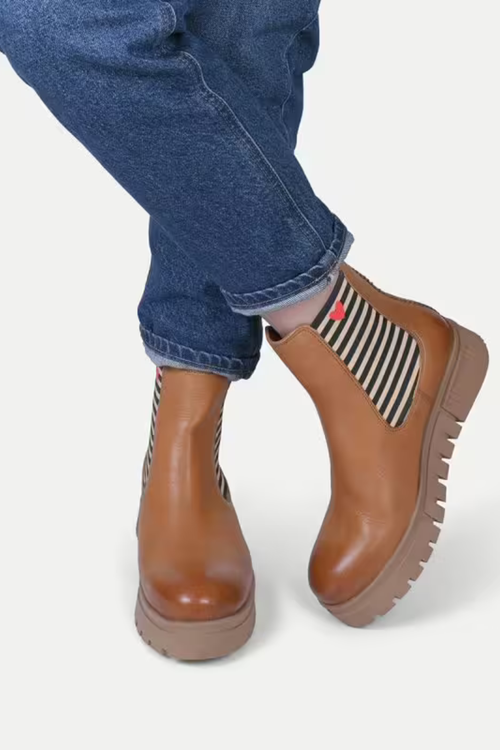 Nelly | Goldbraun Stiefelette