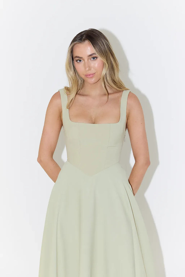 YARA-BELLE | Midikleid mit hoher Taille