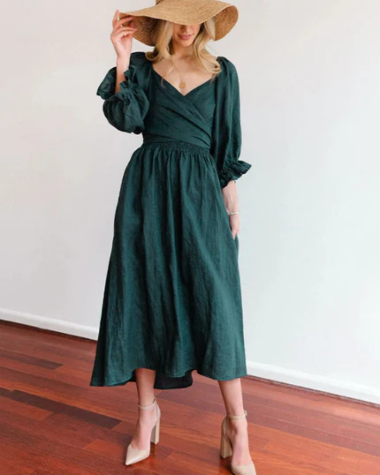 Diana | Kleid mit Rüschenärmeln