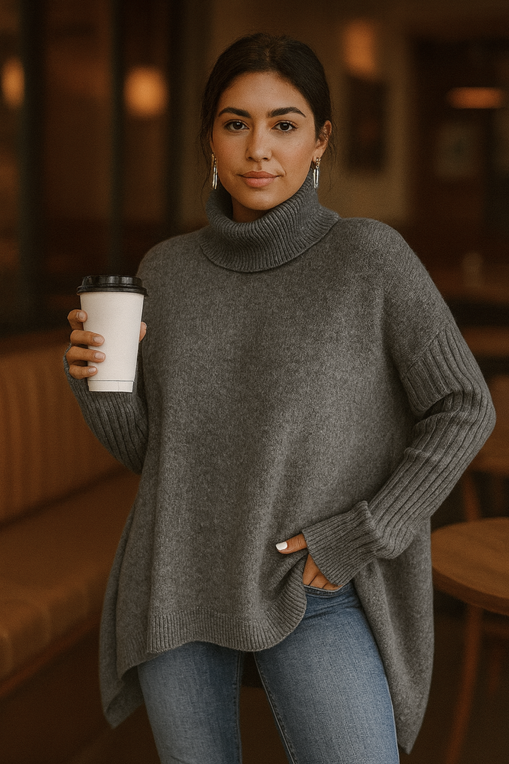 Bridgette | Langer Rollkragenpullover