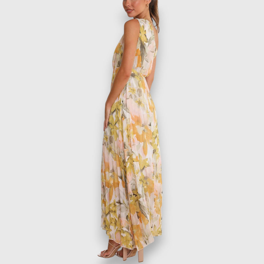 Danika Floral Print Flowing A-Line Summer Maxi Dress