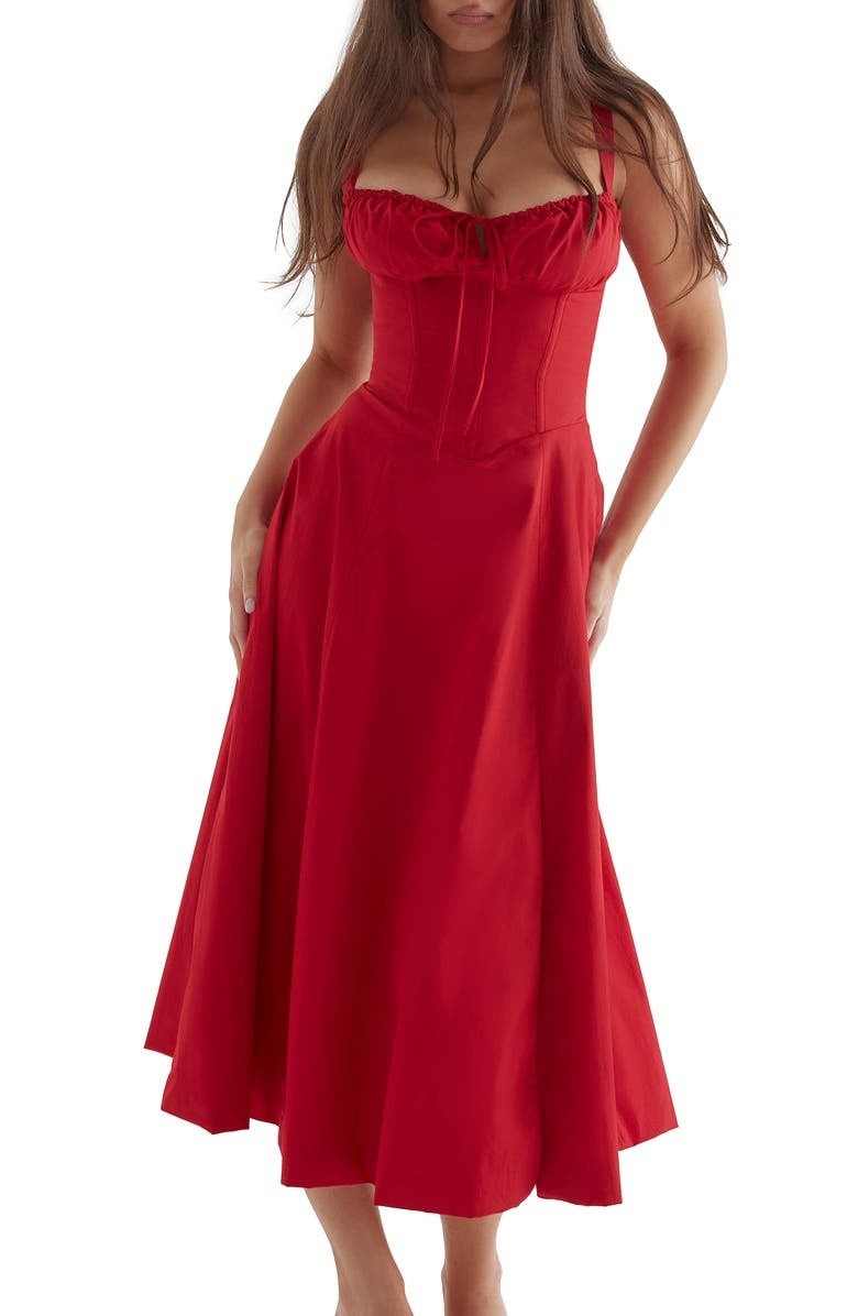 Martha – feminines Bustierkleid mit Blumendekor