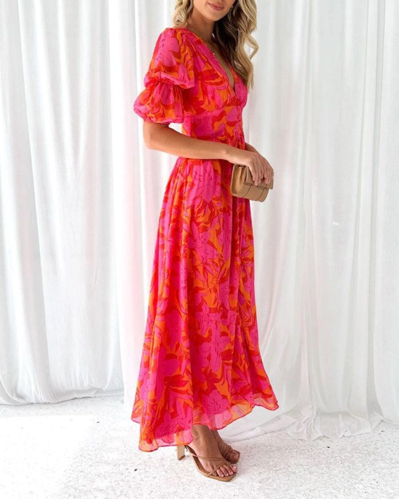 Doriana | Rosenrotes Maxikleid