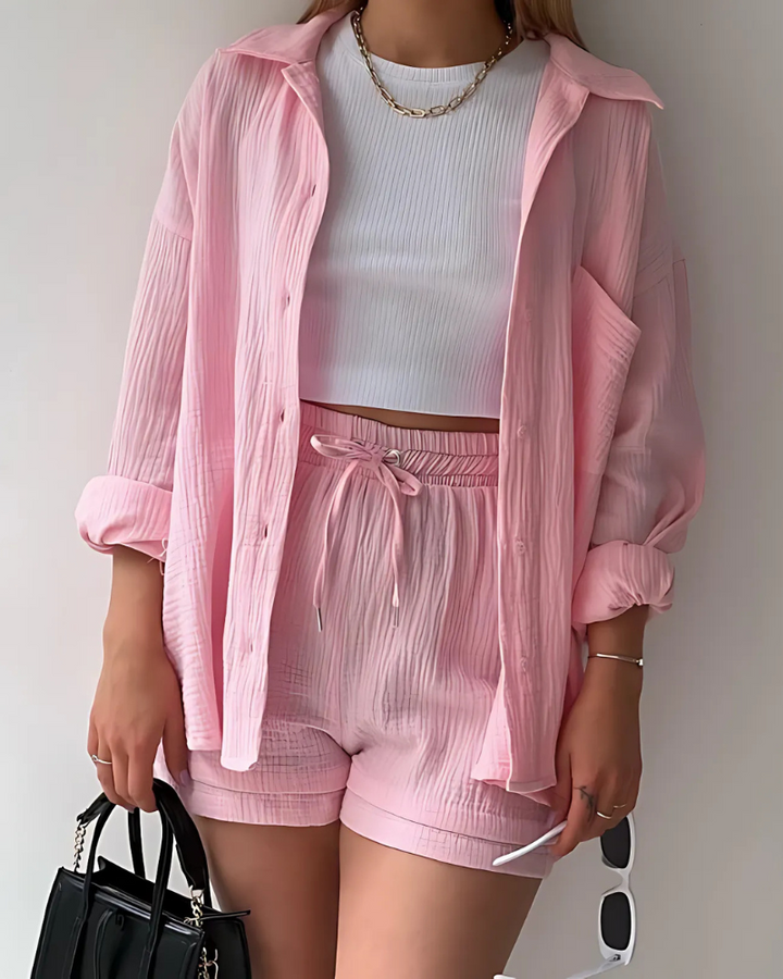 Elowen™ | Strukturierter Button Co-Ord Set