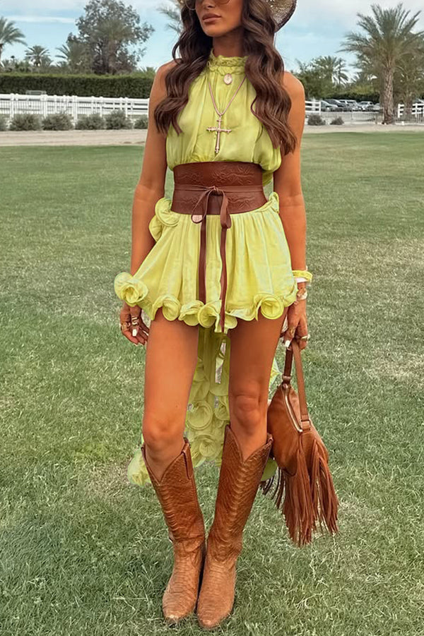 Romantic Drama – Shorts mit welligen Volants und elastischer Taille