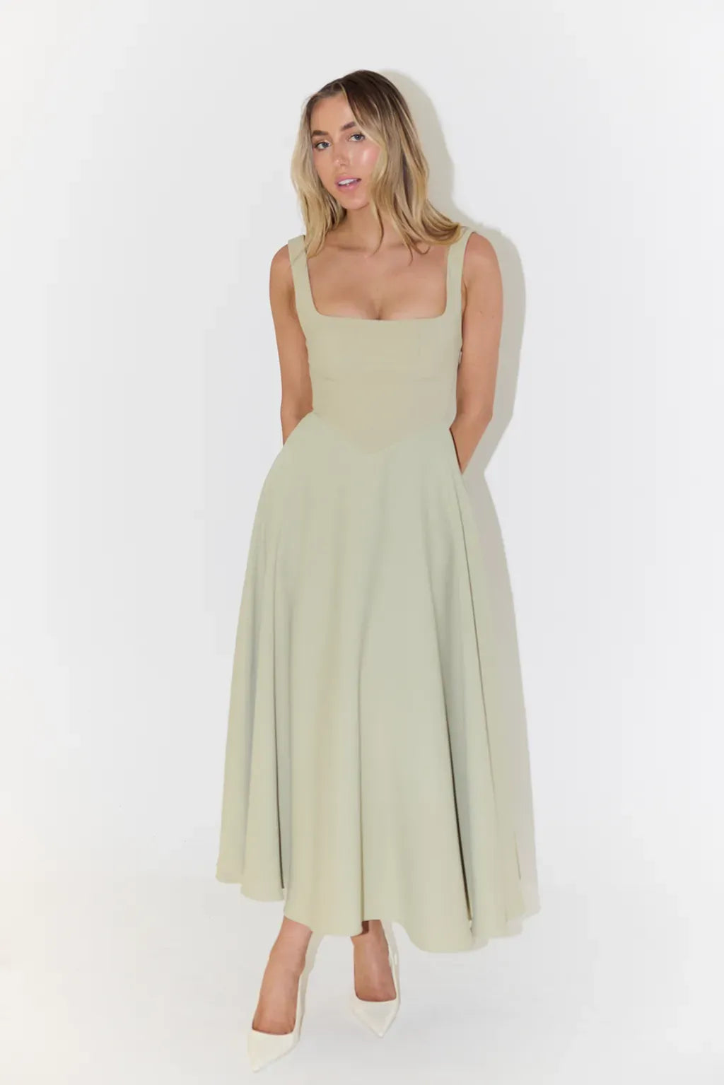 YARA-BELLE | Midikleid mit hoher Taille