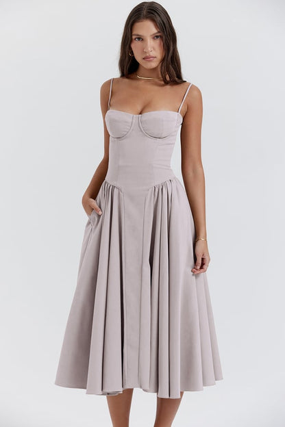 Michaela – Ärmelloses Midikleid
