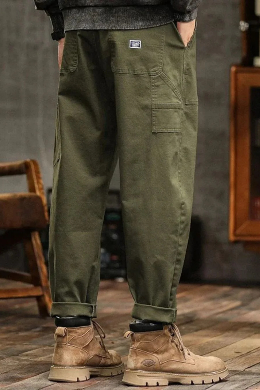Roman Vintage Utility Cargo Multi-Pocket Stylish Pants