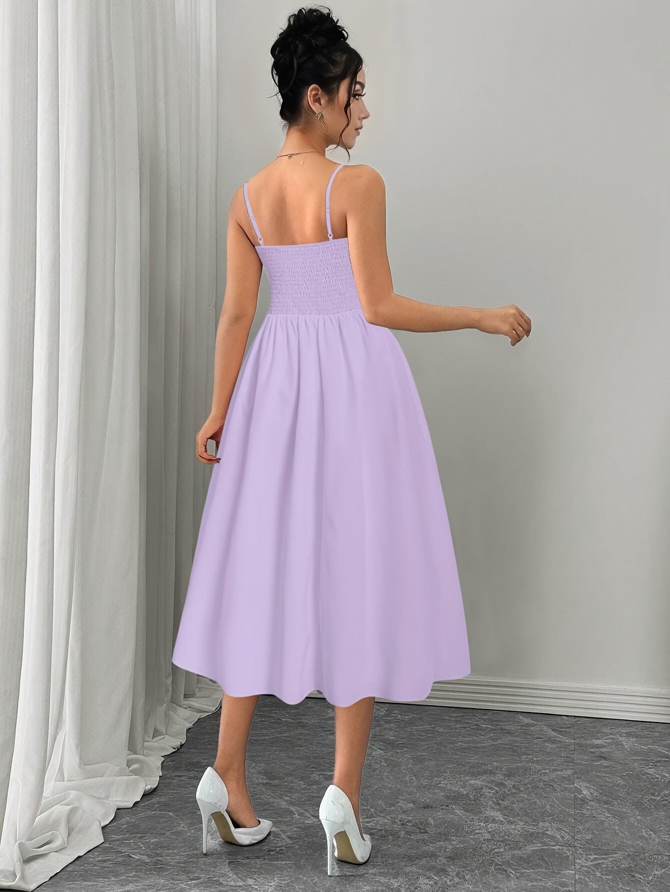 Valencia gerafftes schulterfreies Kleid