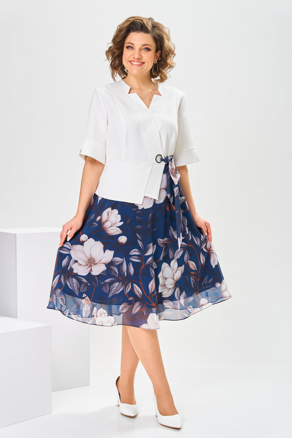 Logan | Premium Kleid aus Baumwolle und Seide