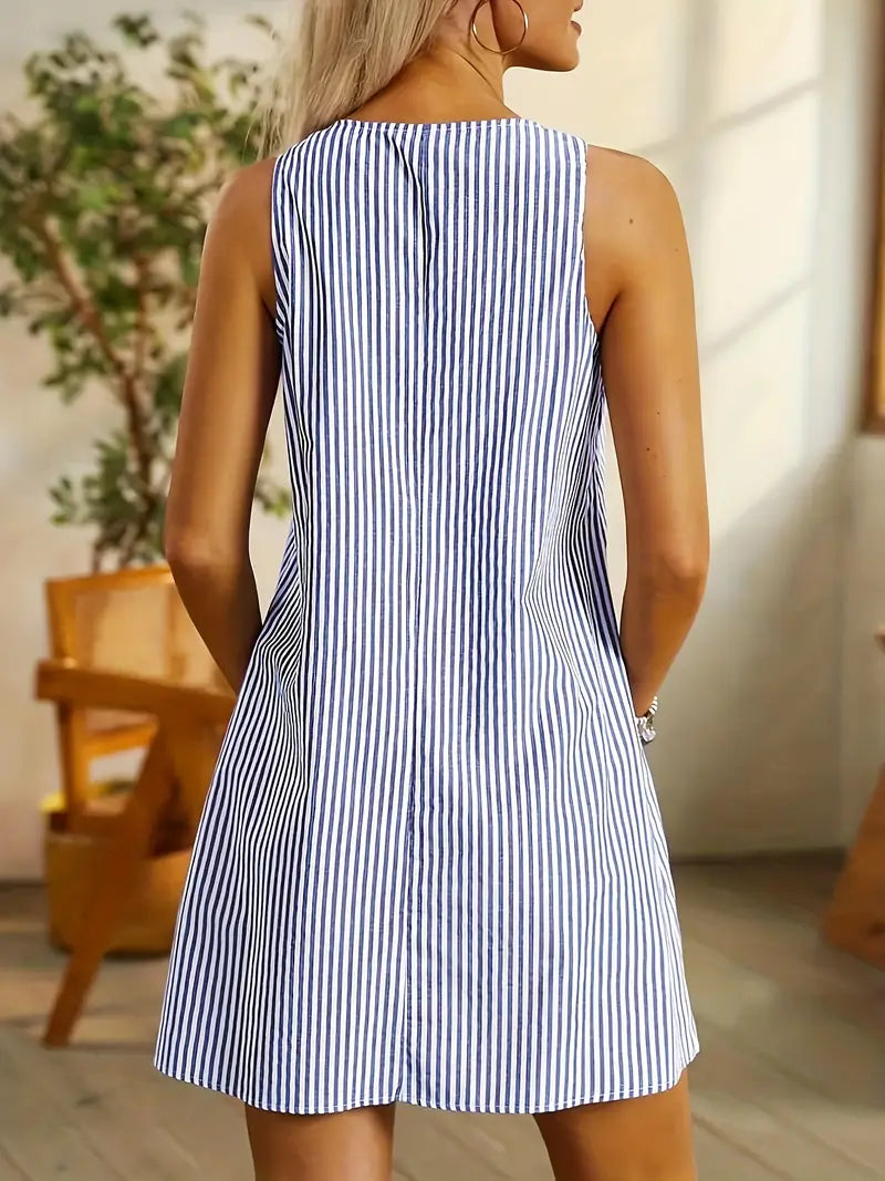 Aurélie | Kurzes, gestreiftes und leichtes Kleid