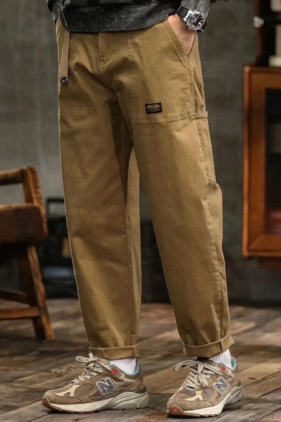 Roman Vintage Utility Cargo Multi-Pocket Stylish Pants
