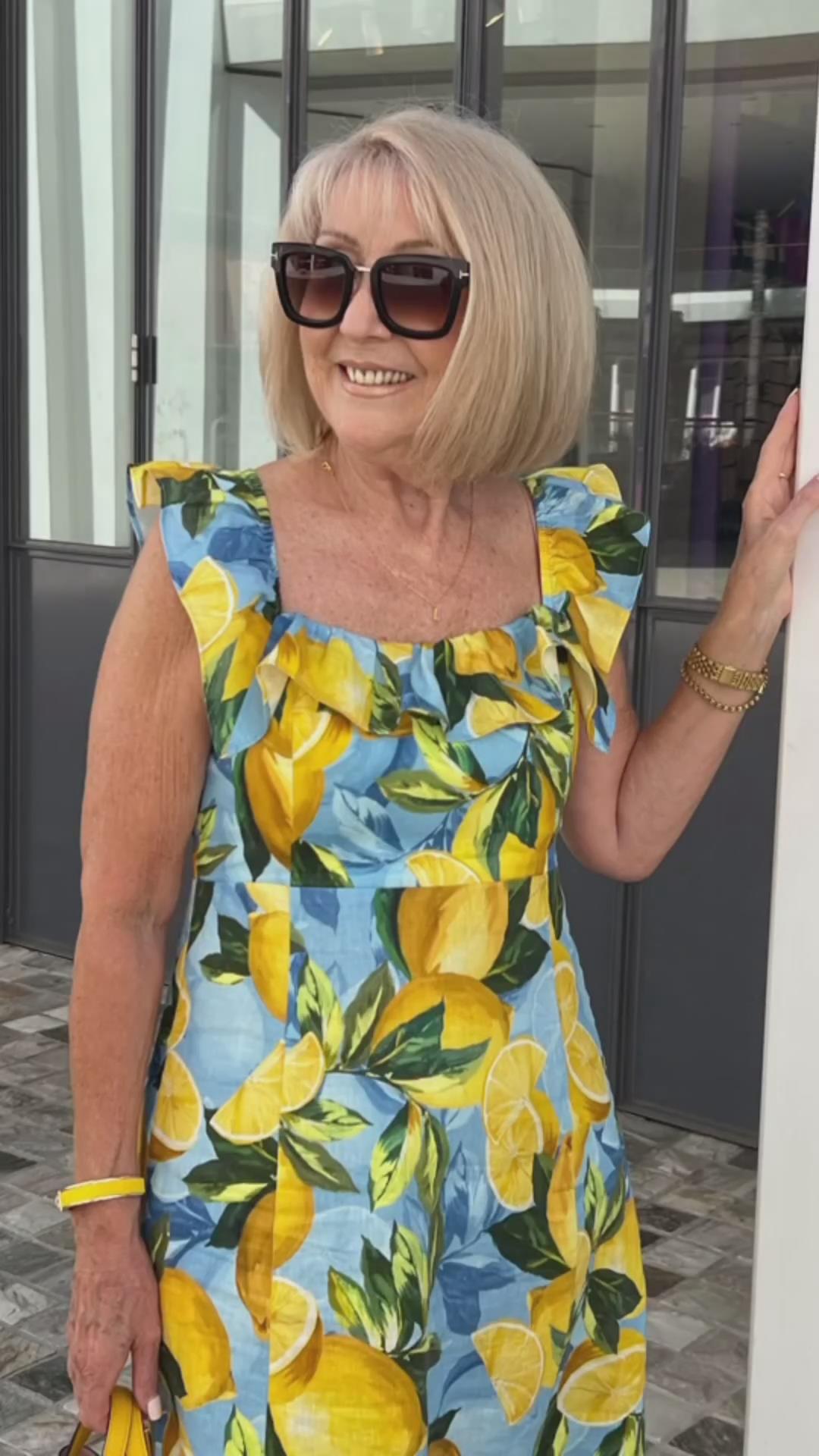 VanDeZaar® | Limón – Sommerkleid mit Zitronenprint