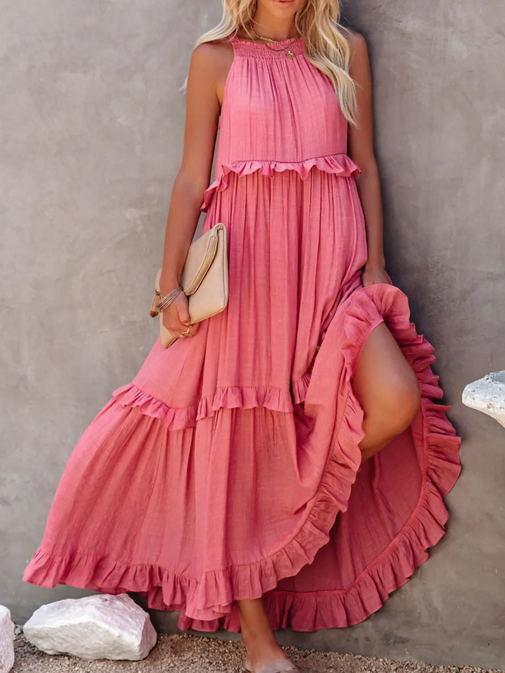 Vesa | Fließendes Kleid mit Rüschen