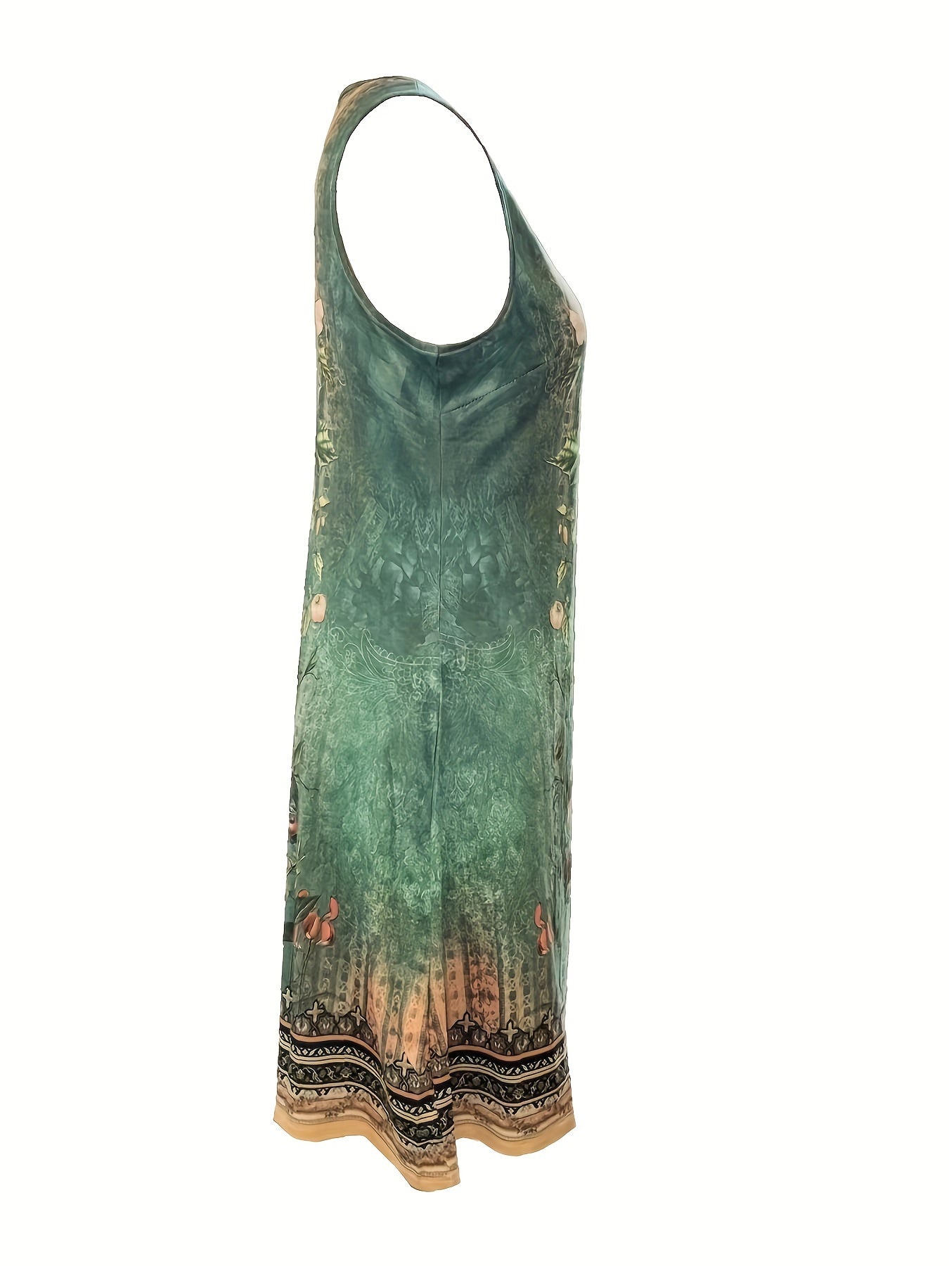 Kleid mit Blumenmuster und V-Ausschnitt