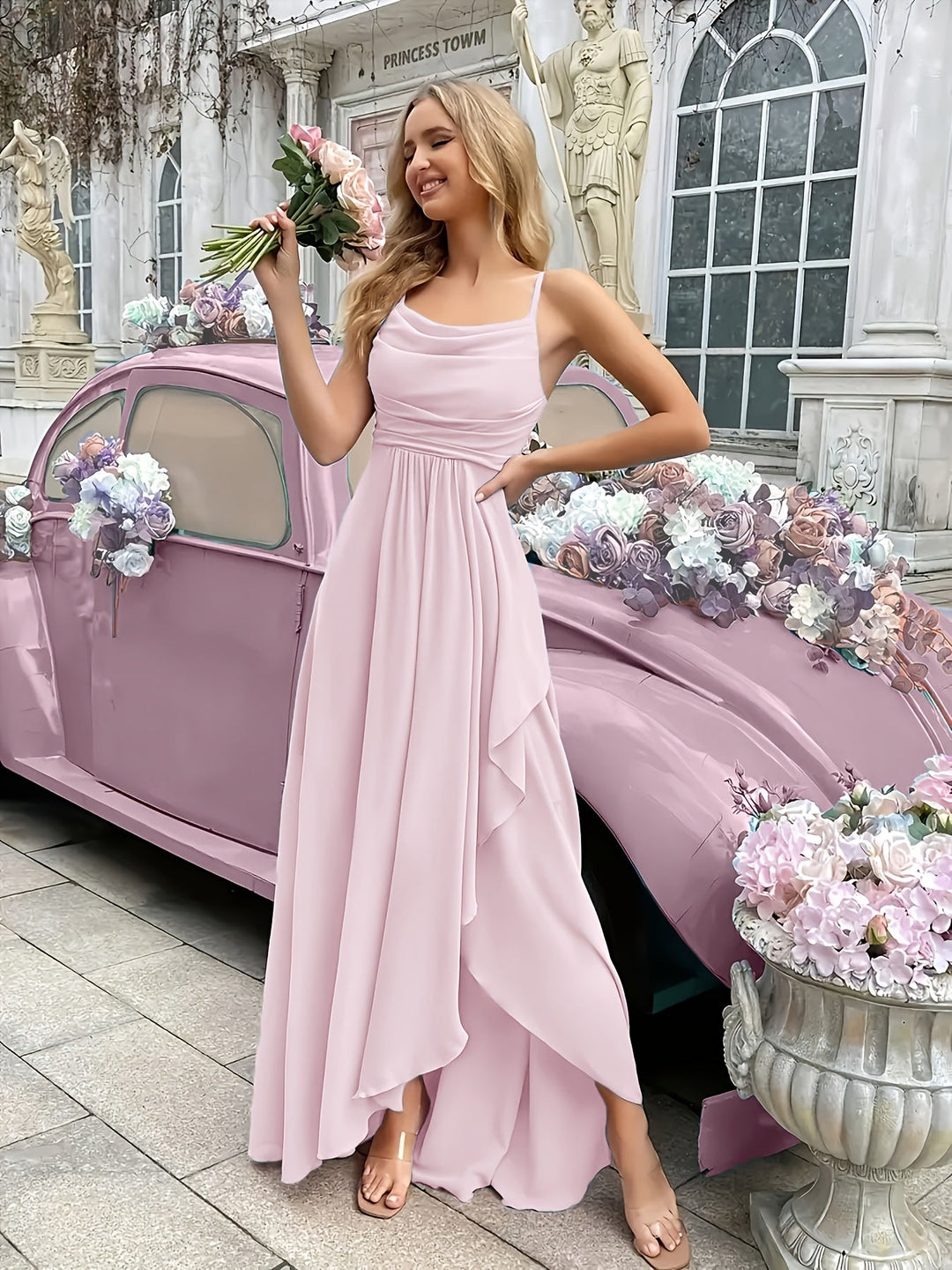 Isla | Ein-Schulter-Kleid mit Raffungen