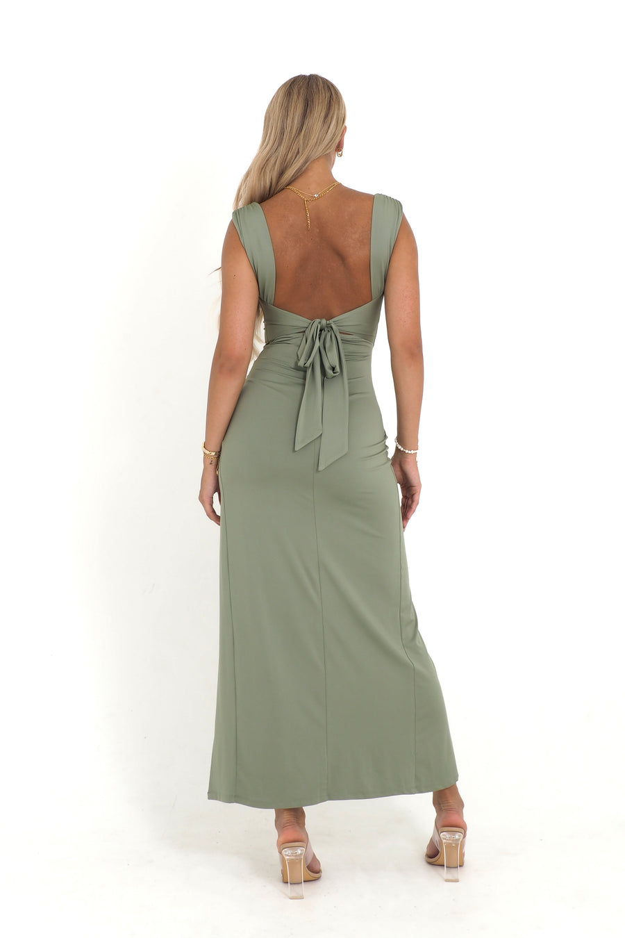 Reniva Figurbetontes Maxikleid