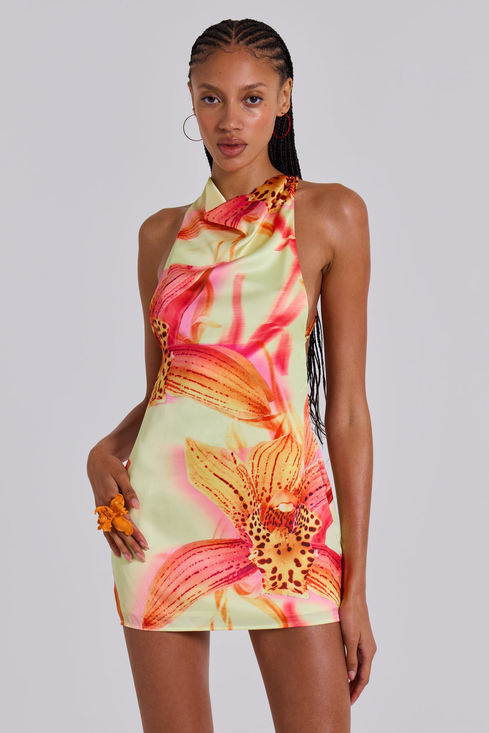 Lana | Tropisches Neckholder-Minikleid