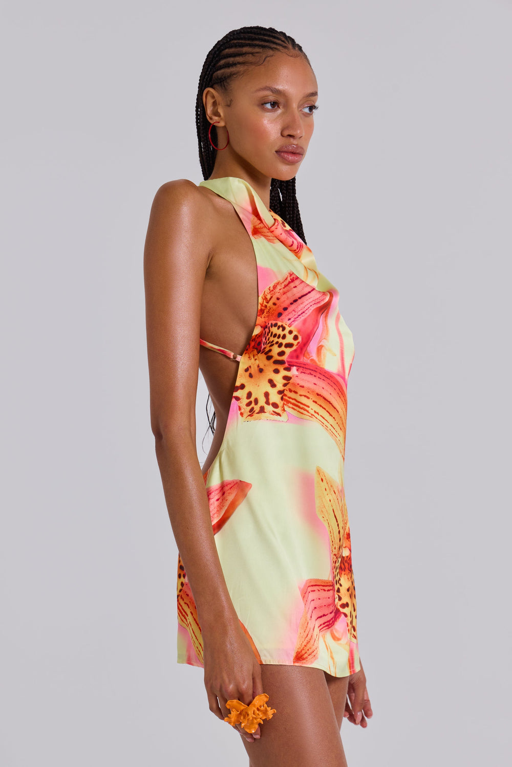 Lana | Tropisches Neckholder-Minikleid