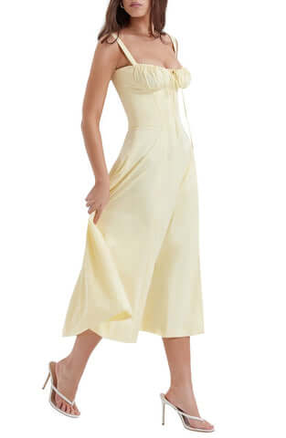 Martha – feminines Bustierkleid mit Blumendekor