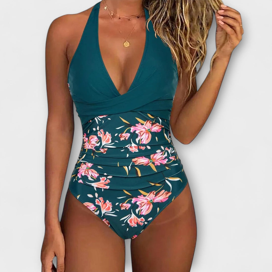 Florence – Eleganter Damen-Badeanzug mit V-Ausschnitt