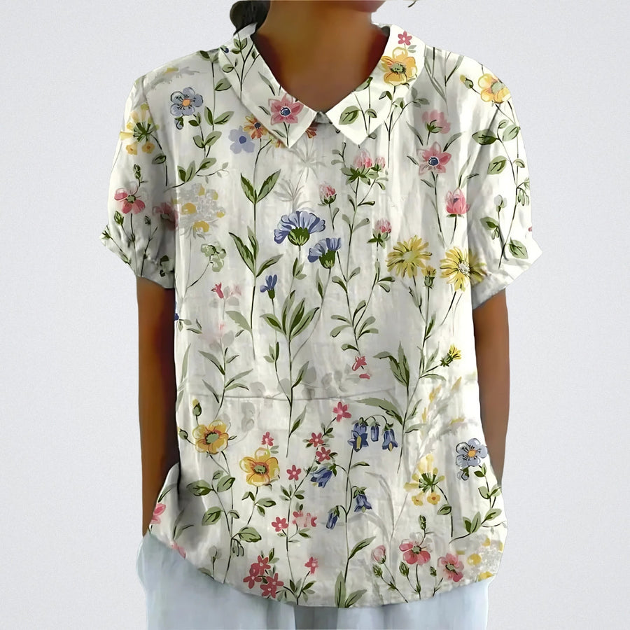 Sierra Floral Print Lightweight Blouse for Everyday Elegance