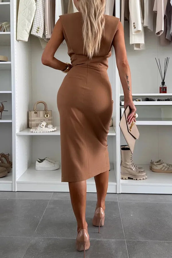 Shayne | Ärmelloses Midi-Kleid