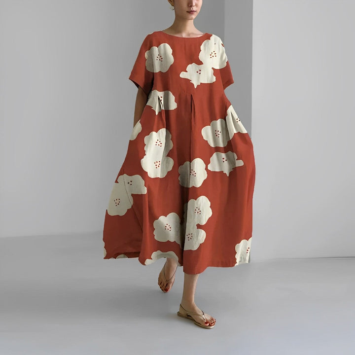 Ceryn™ | Graziöses Kleid mit Blumenmotiv