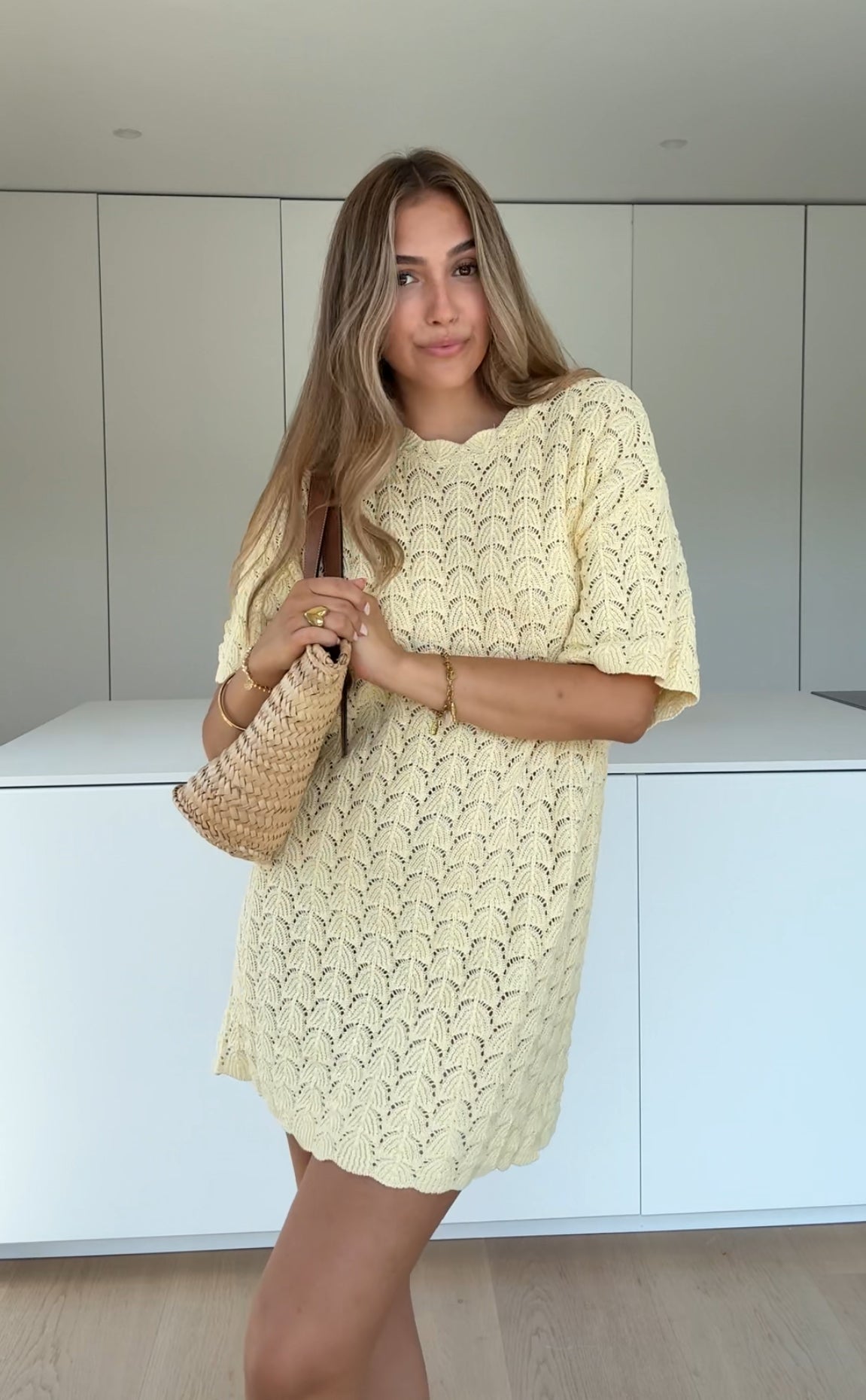 Sylvia™ | Häkeldress in Zitronengelb