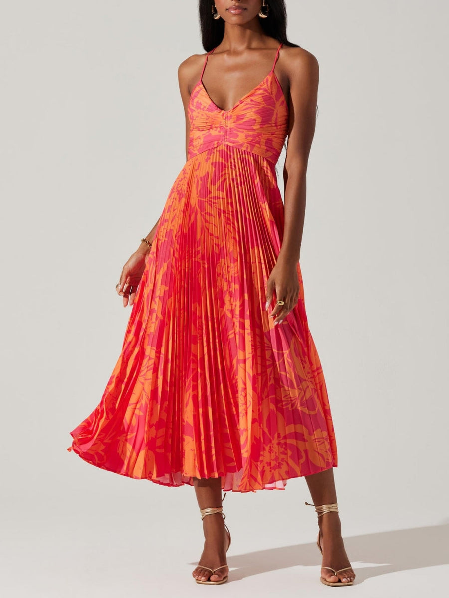 Vivienne V-Neck Midi Dress