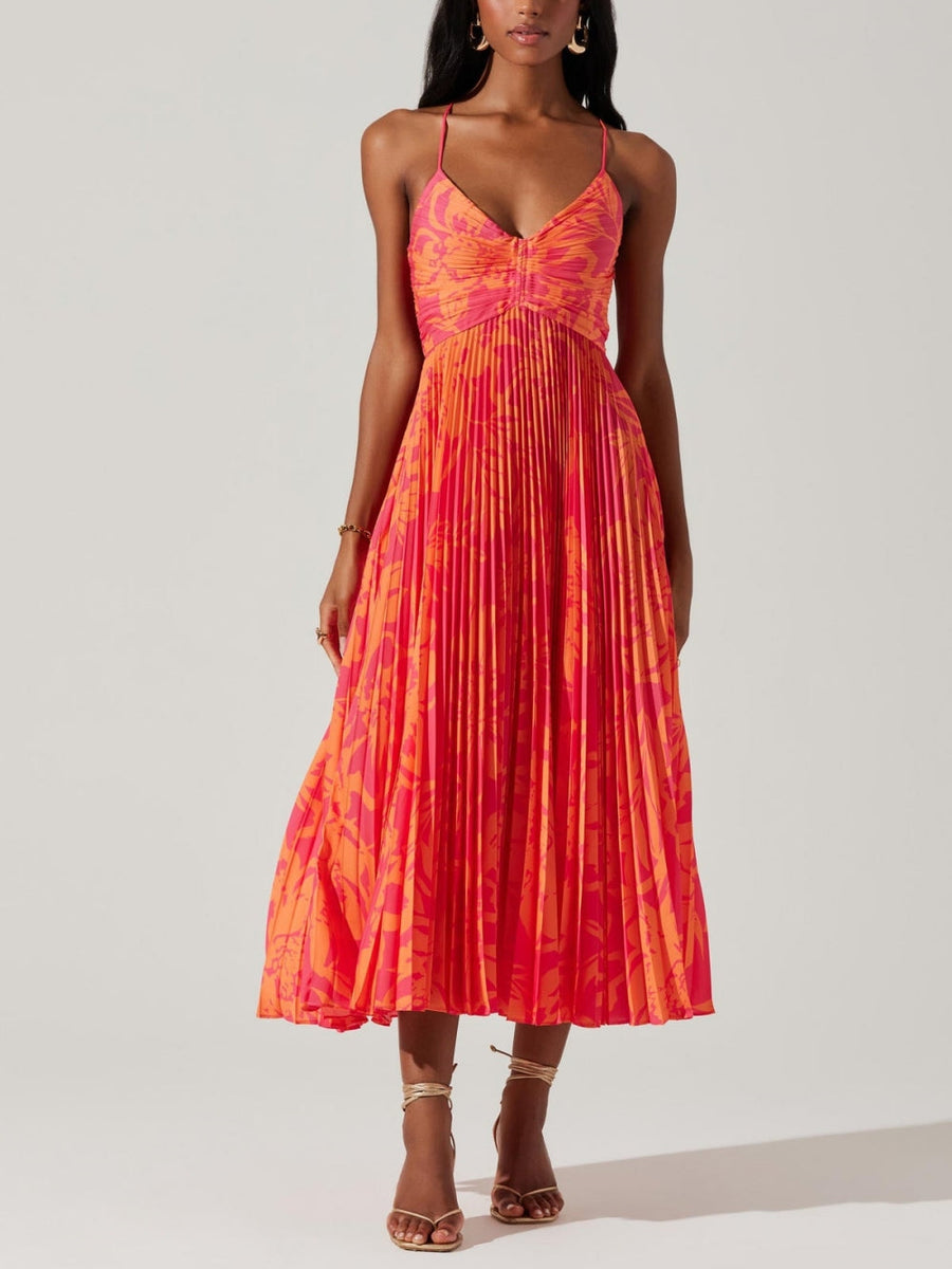 Vivienne V-Neck Midi Dress