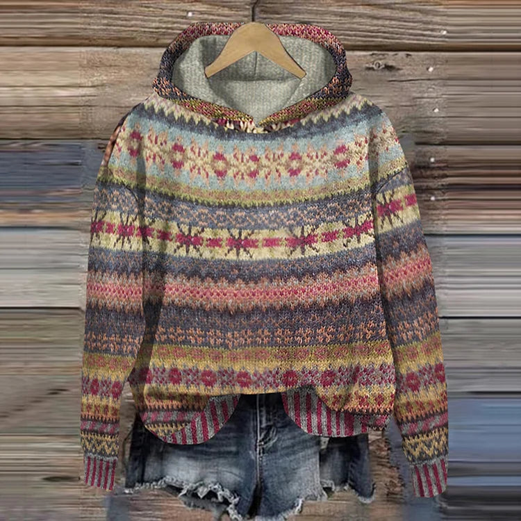 Gabrielle – Ethnisch-retro Kapuzenpullover