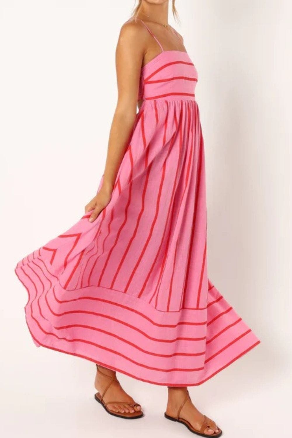 Valli™ | Schulterfreies Maxikleid mit Blumenmuster