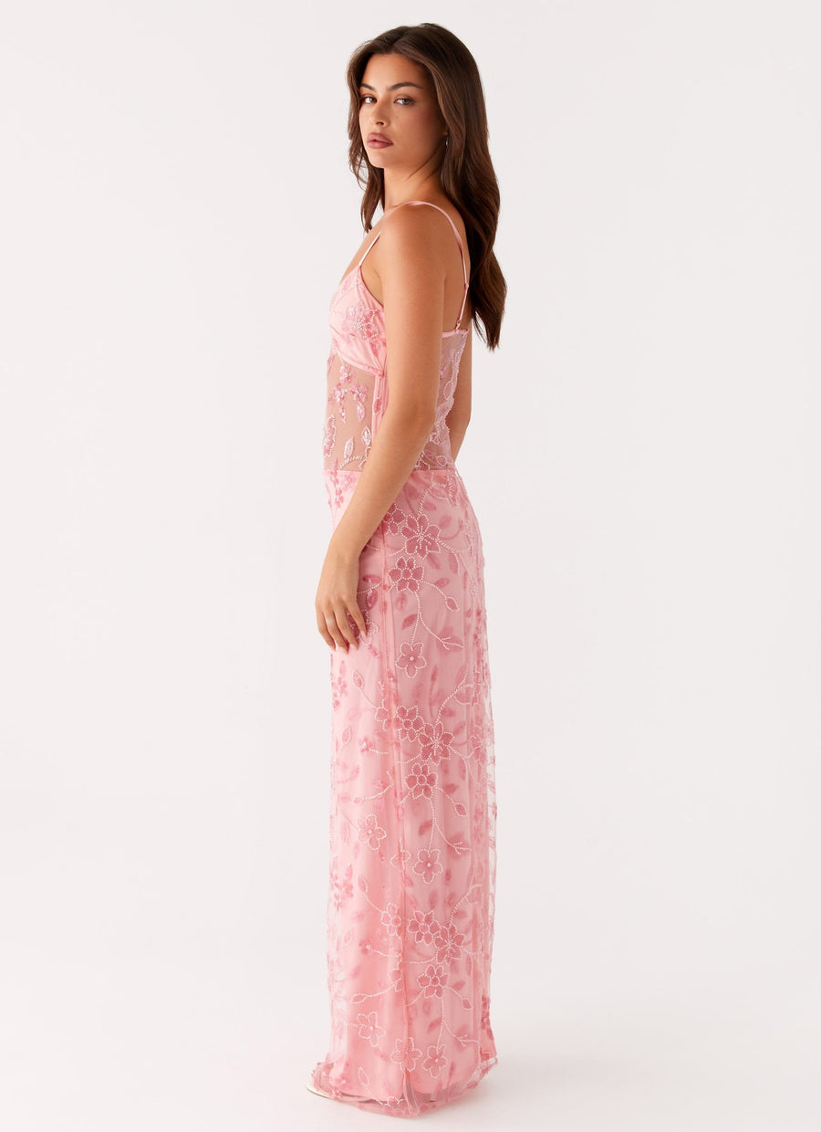 Laura | Sheer Floral Maxi Dress