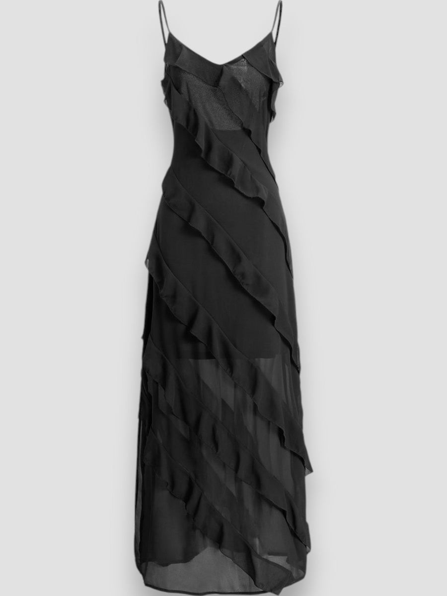 Paolina Summer Satin Halter Dress